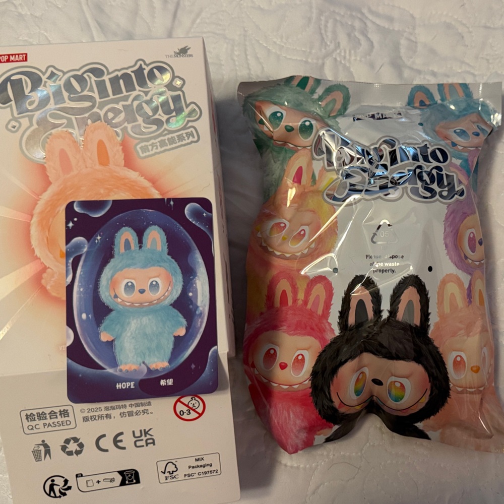Pop Mart New BIE Big Into Energy Labubu Blue Hope Unopened Inner Pkg Authentic